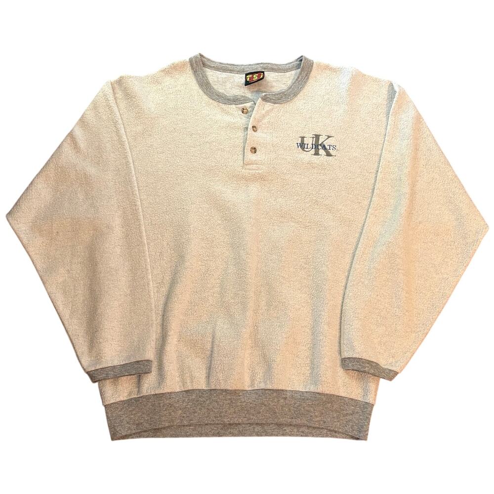 Vintage 90's UK Wildcats University of Kentucky TSi Crewneck Button Sweatshirt